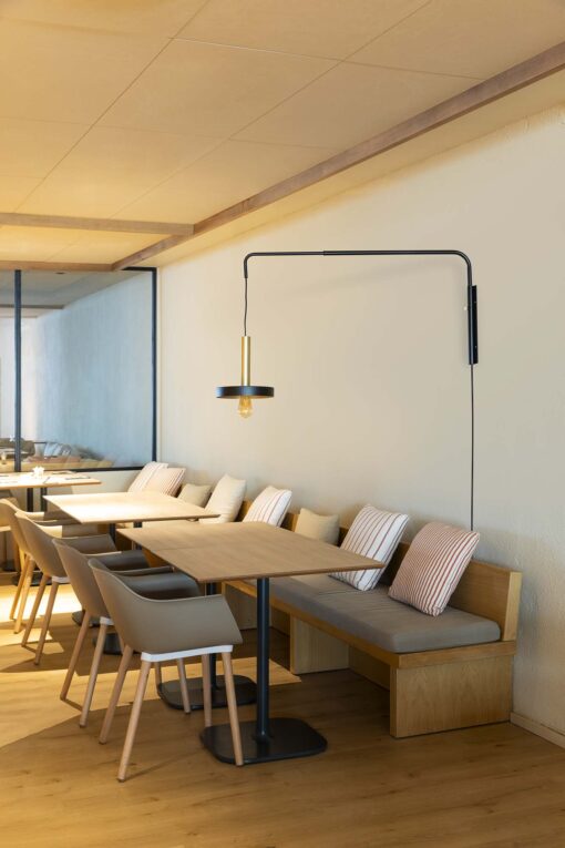 Faro Barcelona WHIZZ Black and satin gold extensible wall lamp E27   – 20167