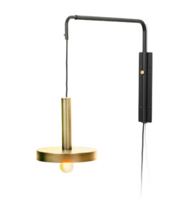 Faro Barcelona WHIZZ Satin gold and black extensible wall lamp E27   – 20168