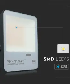 LED Προβολέας με Αισθητήρα Νύχτας-Μέρας 30W Μαύρος V-TAC Pro Samsung Chip IP65 100° 3000lm Ψυχρό 6500K – 20171