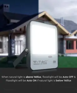 LED Προβολέας με Αισθητήρα Νύχτας-Μέρας 30W Μαύρος V-TAC Pro Samsung Chip IP65 100° 3000lm Ψυχρό 6500K – 20171