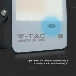 LED Προβολέας με Αισθητήρα Νύχτας-Μέρας 30W Μαύρος V-TAC Pro Samsung Chip IP65 100° 3000lm Ψυχρό 6500K – 20171