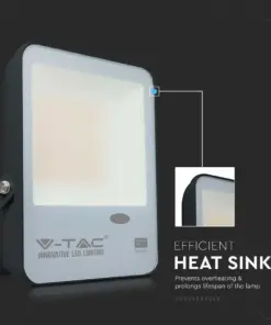 LED Προβολέας με Αισθητήρα Νύχτας-Μέρας 30W Μαύρος V-TAC Pro Samsung Chip IP65 100° 3000lm Ψυχρό 6500K – 20171