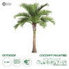 GloboStar® Artificial Garden COCONUT PALM TREE 20169 Τεχνητό Διακοσμητικό Φυτό Φοινικόδεντρο Κοκοφοίνικας Εξωτερικού Χώρου IP68 UV Certified Protection Υ400cm