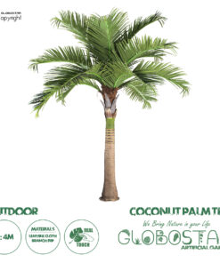 GloboStar® Artificial Garden COCONUT PALM TREE 20169 Τεχνητό Διακοσμητικό Φυτό Φοινικόδεντρο Κοκοφοίνικας Εξωτερικού Χώρου IP68 UV Certified Protection Υ400cm