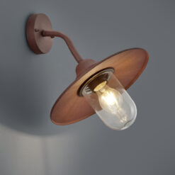 Φωτιστικό Τοίχου Trio Lighting E27 Σκουριά Αλουμίνιο IP44 201760124