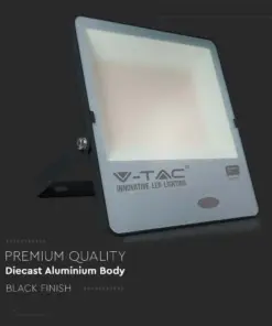 LED Προβολέας με Αισθητήρα Νύχτας-Μέρας 200W Μαύρος V-TAC Pro Samsung Chip IP65 100° 20000lm Φυσικό 4000K – 20182