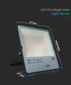 LED Προβολέας με Αισθητήρα Νύχτας-Μέρας 200W Μαύρος V-TAC Pro Samsung Chip IP65 100° 20000lm Φυσικό 4000K – 20182