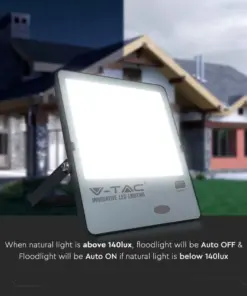 LED Προβολέας με Αισθητήρα Νύχτας-Μέρας 200W Μαύρος V-TAC Pro Samsung Chip IP65 100° 20000lm Φυσικό 4000K – 20182