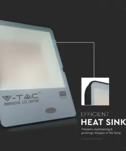 LED Προβολέας με Αισθητήρα Νύχτας-Μέρας 200W Μαύρος V-TAC Pro Samsung Chip IP65 100° 20000lm Φυσικό 4000K – 20182