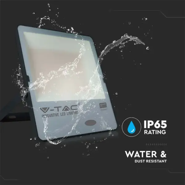 LED Προβολέας με Αισθητήρα Νύχτας-Μέρας 200W Μαύρος V-TAC Pro Samsung Chip IP65 100° 20000lm Φυσικό 4000K – 20182