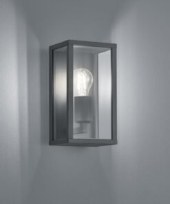 Φωτιστικό Τοίχου Trio Lighting E27 Ανθρακί Αλουμίνιο IP44 201860142