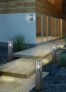 Φωτιστικό Τοίχου Trio Lighting E27 Ανθρακί Αλουμίνιο IP44 201860142