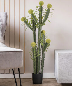 GloboStar® Artificial Garden CEREUS JAMACARU CACTUS 20193 Τεχνητό Διακοσμητικό Φυτό Κάκτος Κηρίος Υ120cm