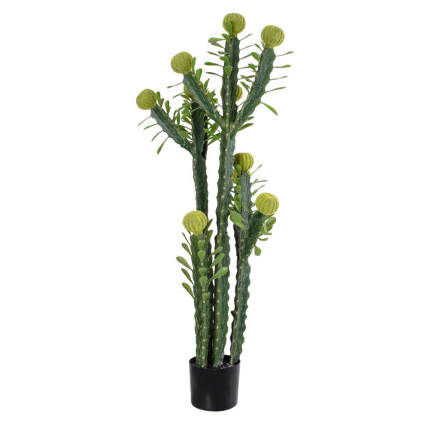 GloboStar® Artificial Garden CEREUS JAMACARU CACTUS 20193 Τεχνητό Διακοσμητικό Φυτό Κάκτος Κηρίος Υ120cm