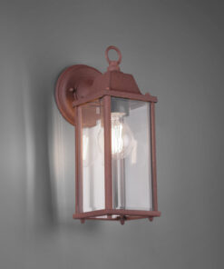 Φωτιστικό Τοίχου Trio Lighting E27 Σκουριά Αλουμίνιο IP23 201960124