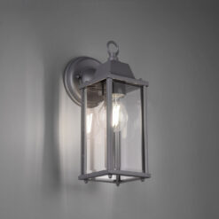 Φωτιστικό Τοίχου Trio Lighting E27 Ανθρακί Αλουμίνιο IP23 201960142