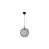 GloboStar® SOLUX 201-0019 Μοντέρνο Κρεμαστό Φωτιστικό Πλέγμα Μονόφωτο 1 x E27 IP20 Μαύρο & Χάλκινο Μέταλλο – Μ26 x Π26 x Υ70cm
