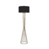 GloboStar® NOVA 201-0041 Μοντέρνο Επιδαπέδιο Φωτιστικό 1 x E27 IP20 Χρυσό Μεταλλό με Μαύρο Ύφασμα – Μ38 x Π38 x Υ155cm