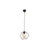 GloboStar® SOLIS 201-0045 Vintage Κρεμαστό Φωτιστικό Πλέγμα Μονόφωτο 1 x E27 IP20 Χρυσό Μέταλλο – Μ17 x Π17 x Υ75cm