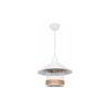 GloboStar® GLORA 201-0089 Vintage Κρεμαστό Φωτιστικό Καμπάνα Μονόφωτο 1 x E27 IP20 Λευκο Μέταλλο – Μ30 x Π30 x Υ54cm