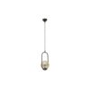 GloboStar® ZENITH 201-0093 Κρεμαστό Φωτιστικό Οροφής Μπάλα Μονόφωτο Vintage 1 x E27 IP20 Μαύρο Μέταλλο με Μελί Γυαλί – Μ17 x Π17 x Υ70cm