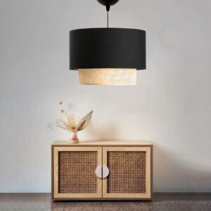 Φωτιστικό οροφής Fersa pakoworld μαύρο-φυσικό Φ30×70εκ 202-000119