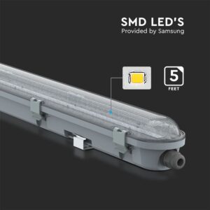 LED Φωτιστικό 48W Τύπου Φθορίου 150cm V-TAC PRO Samsung Chip 120° 5760lm Αδιάβροχο IP65 Ψυχρό 6400K – 20200