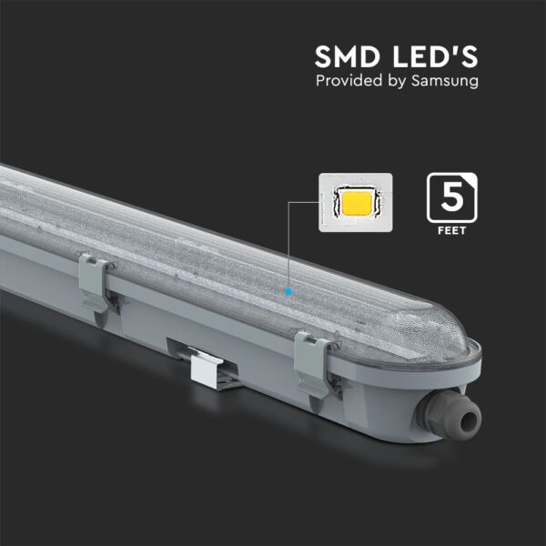 LED Φωτιστικό 48W Τύπου Φθορίου 150cm V-TAC PRO Samsung Chip 120° 5760lm Αδιάβροχο IP65 Ψυχρό 6400K – 20200