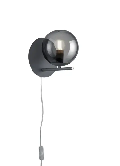 Φωτιστικό Τοίχου Trio Lighting   E14 Ανθρακί Μεταλλικό    202000142
