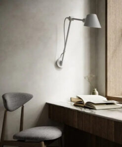 Επιτοίχιο Φωτιστικό DFTP Stay 1xE27 Γκρι Χρώματος – 2020455010