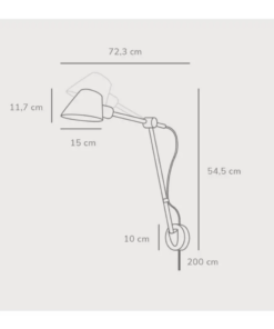 Επιτοίχιο Φωτιστικό DFTP Stay 1xE27 Γκρι Χρώματος – 2020455010