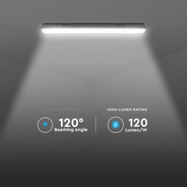 LED Αδιάβροχο φωτιστικό Samsung SMD 36W 1200mm Ψυχρό λευκό 6400K (120LM/W) V-TAC – 20204