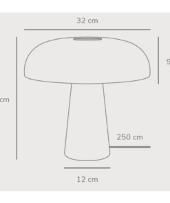 Επιτραπέζιο Φωτιστικό DFTP Glossy 1xE27 Γκρι Χρώματος – 2020505010