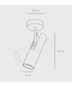 Φωτιστικό Οροφής DFTP Mib 1xGU10 Μαύρου Χρώματος – 2020666003