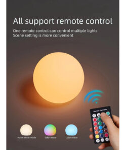 GloboStar® 85825 Ακρυλικό Φωτιστικό Μπάλα Εξωτερικού Χώρου – Πισίνας LED Globe 10W Φ40 Επαναφορτιζόμενο Μπαταρίας με Καλώδιο USB – Φορτιστή και Ασύρματο Χειριστήριο IR Αδιάβροχο IP65 Πολύχρωμο RGBW