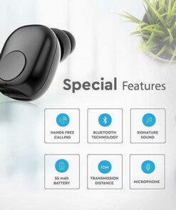 Ακουστικό Bluetooth για κινητά τηλέφωνα μαύρο V-TAC – 7704