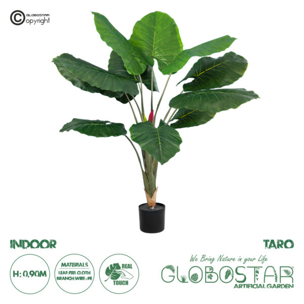 GloboStar® Artificial Garden TARO 20216 Τεχνητό Διακοσμητικό Φυτό Κολοκασία Υ140cm