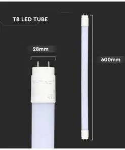 Λάμπα LED G13 T8 Samsung SMD Nano-Plastic 7.5W 600mm Rotatable Ψυχρό λευκό 6500K 110lm/W V-TAC – 21687