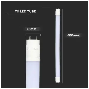 Λάμπα LED G13 T8 Samsung SMD Nano-Plastic 7.5W 600mm Rotatable Ψυχρό λευκό 6500K 110lm/W V-TAC – 21687