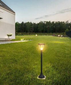 LED Ηλιακό Φωτιστικό Κήπου Δαπέδου 2W V-TAC IP65 με Μαύρο ώμα 3000K+6000K – 2894