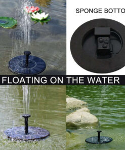 Ηλιακό Αυτόνομο Φωτοβολταϊκό Διακοσμητικό Σιντριβάνι με Μέγιστο Ύψος Νερού 30-60cm – 4 Διαφορετικά Μπέκ Ψεκασμού Αδιάβροχο IP68 Φ16 x Υ7.5cm GloboStar® – 71530GS