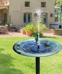 Ηλιακό Αυτόνομο Φωτοβολταϊκό Διακοσμητικό Σιντριβάνι με Μέγιστο Ύψος Νερού 30-60cm – 4 Διαφορετικά Μπέκ Ψεκασμού Αδιάβροχο IP68 Φ16 x Υ7.5cm GloboStar® – 71530GS