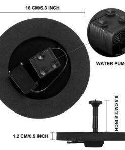 Ηλιακό Αυτόνομο Φωτοβολταϊκό Διακοσμητικό Σιντριβάνι με Μέγιστο Ύψος Νερού 30-60cm – 4 Διαφορετικά Μπέκ Ψεκασμού Αδιάβροχο IP68 Φ16 x Υ7.5cm GloboStar® – 71530GS