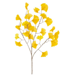 GloboStar® Artificial Garden GINKGO BRANCH 20229 10 x Τεχνητά Διακοσμητικά Κλαδία Γκίγκο Π50 x Υ65cm