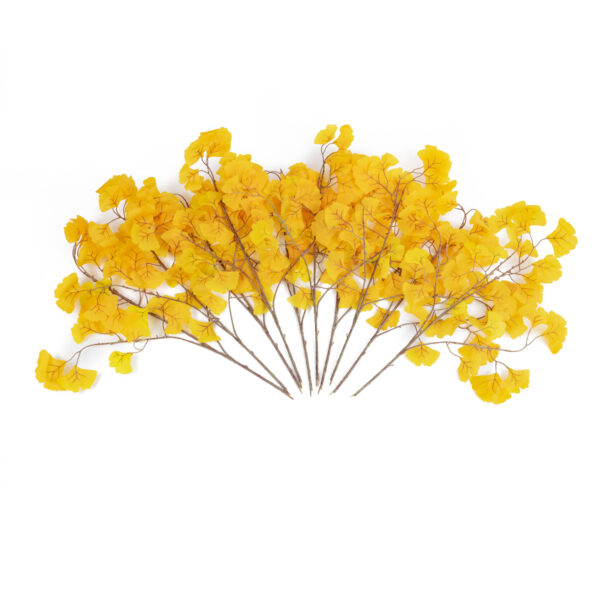 GloboStar® Artificial Garden GINKGO BRANCH 20229 10 x Τεχνητά Διακοσμητικά Κλαδία Γκίγκο Π50 x Υ65cm