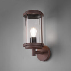 Φωτιστικό Τοίχου Trio Lighting E27 Σκουριά Αλουμίνιο IP44 202360124