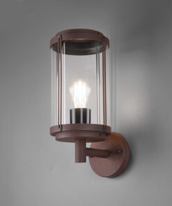 Φωτιστικό Τοίχου Trio Lighting E27 Σκουριά Αλουμίνιο IP44 202360124