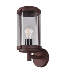 Φωτιστικό Τοίχου Trio Lighting E27 Σκουριά Αλουμίνιο IP44 202360124