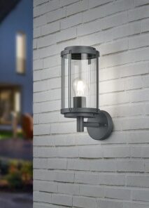 Φωτιστικό Τοίχου Trio Lighting E27 Ανθρακί Αλουμίνιο IP44 202360142