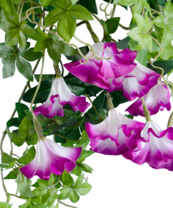 GloboStar® Artificial Garden MORNING GLORY HANGING BRANCH 20238 Τεχνητό Διακοσμητικό Κρεμαστό Φυτό Ιπομέα – Πρωϊνή Χαρά Υ60cm